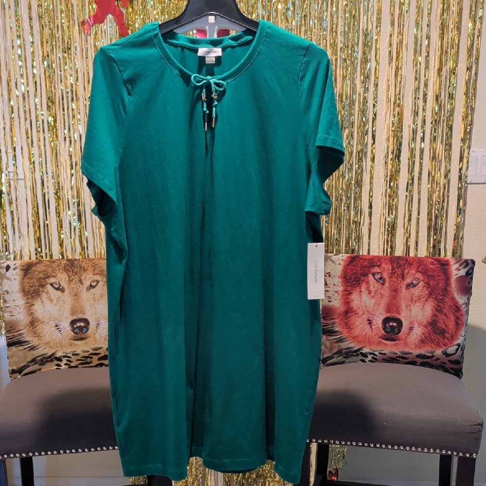 🔥Calvin Klein Emerald Green Dress - Size 3x (NWT)